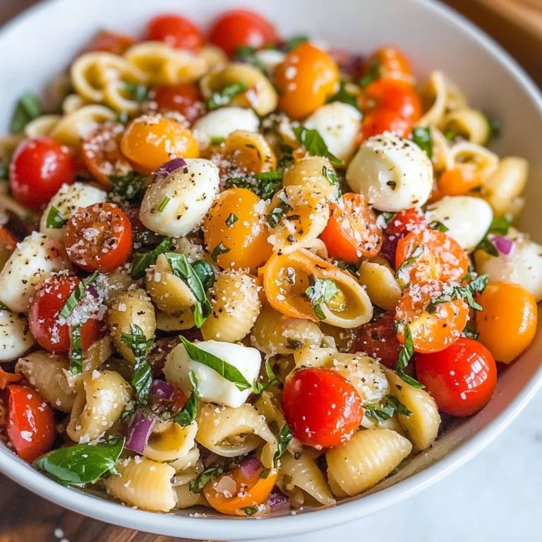 Bruschetta Pasta Salad With Mini Mozzarella Balls