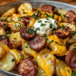 Cheesy Ranch Potatoes and Smoked Sausage