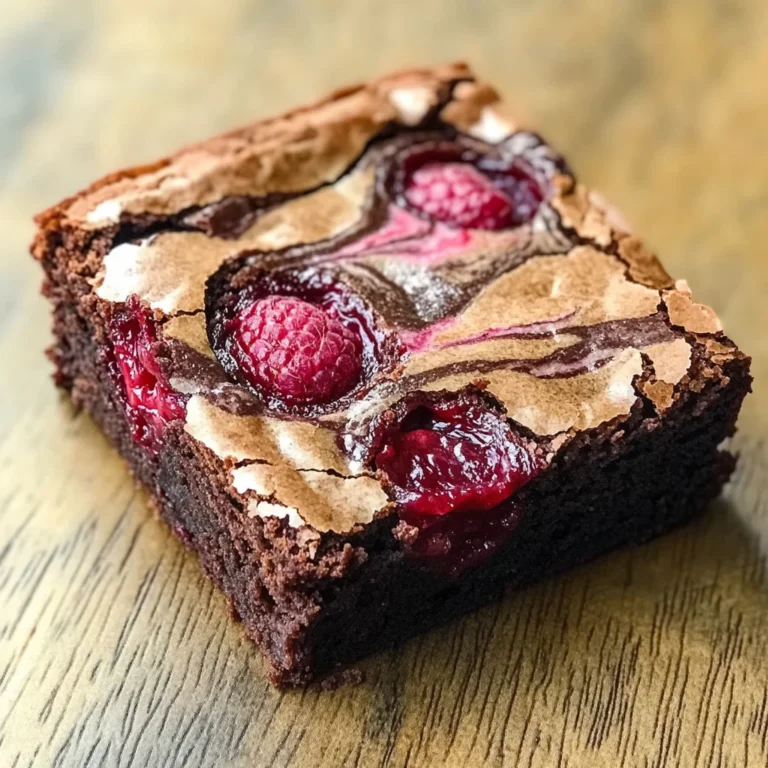 Decadent Raspberry Swirl Brownies