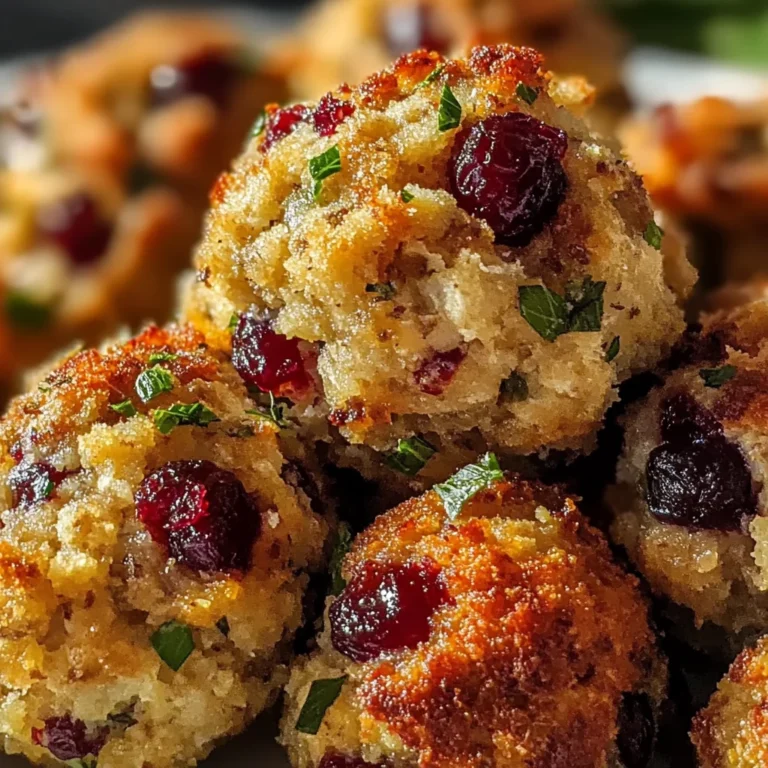 Festive Cranberry Turkey Stuffing Balls
