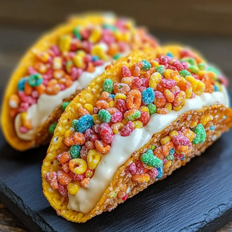 Fruity Pebbles Cheesecake Tacos