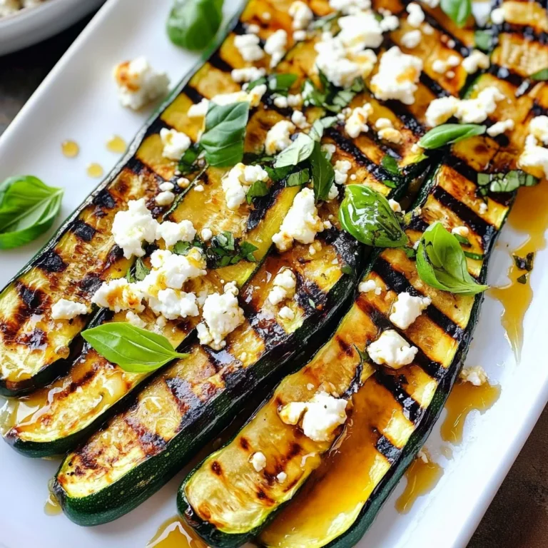Grilled Zucchini With Goat Cheese, Basil & Honey