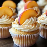 Honey Peach Cream Cheese Cupcakes