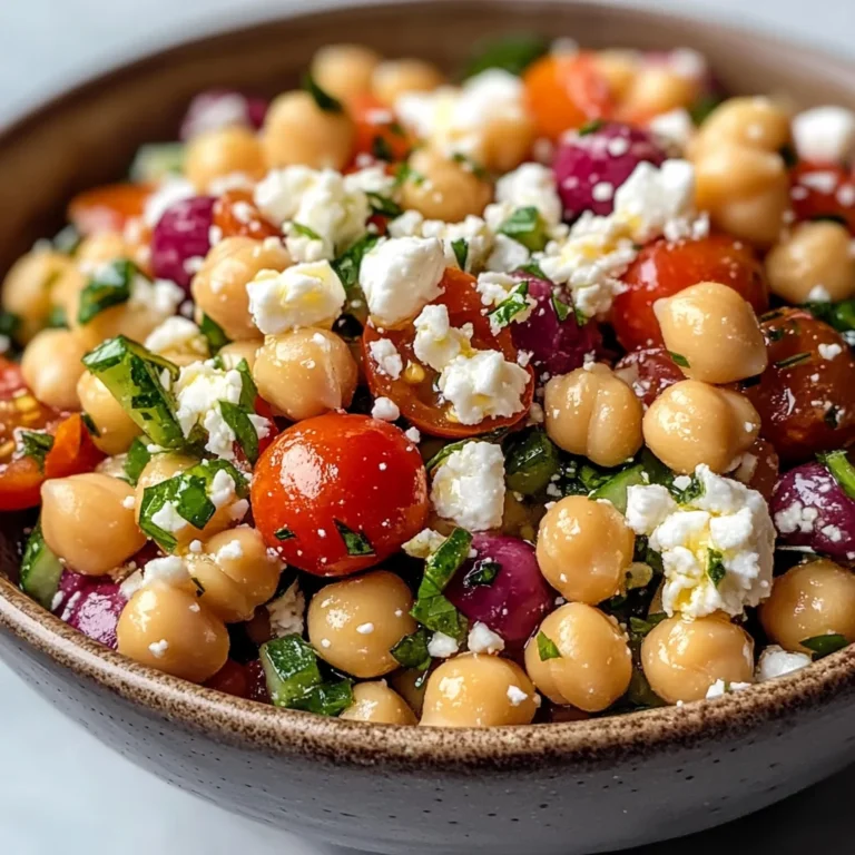 Mediterranean Chickpea Feta Salad