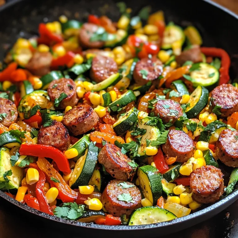 Sausage and Veggies Skillet - 30 Minute, One-Pan Meal