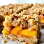 gluten free vegan peach crumb bars