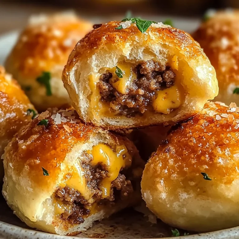 Garlic Parmesan Cheeseburger Bombs