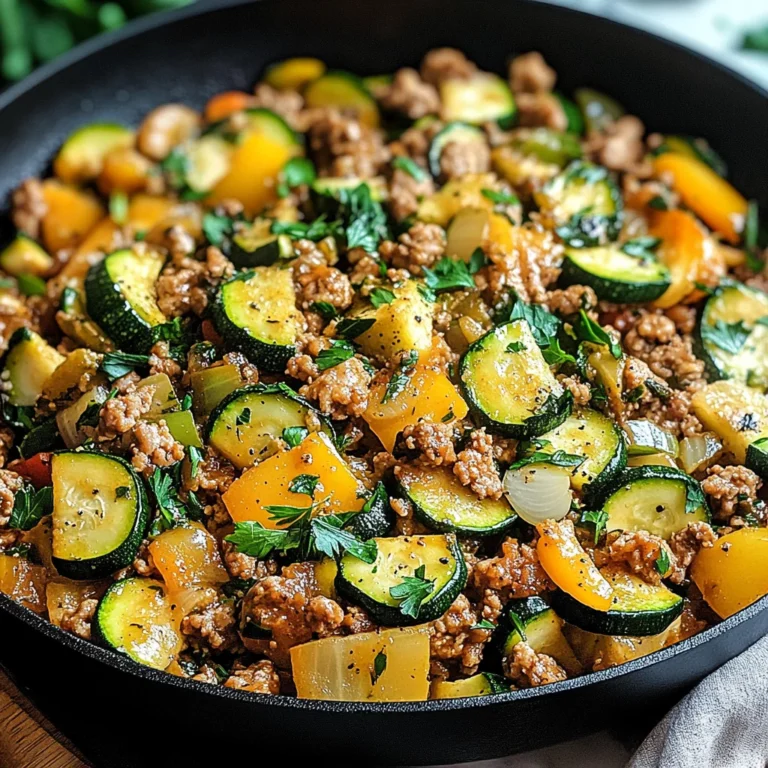 Ground Turkey and Zucchini Skillet
