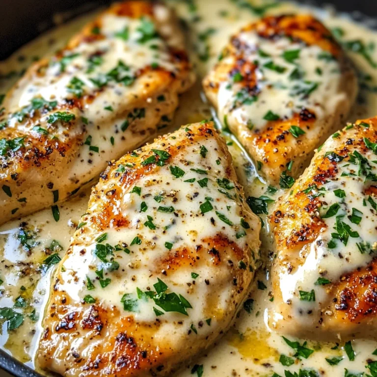 Lemon garlic butter chicken with creamy parmesan delights!