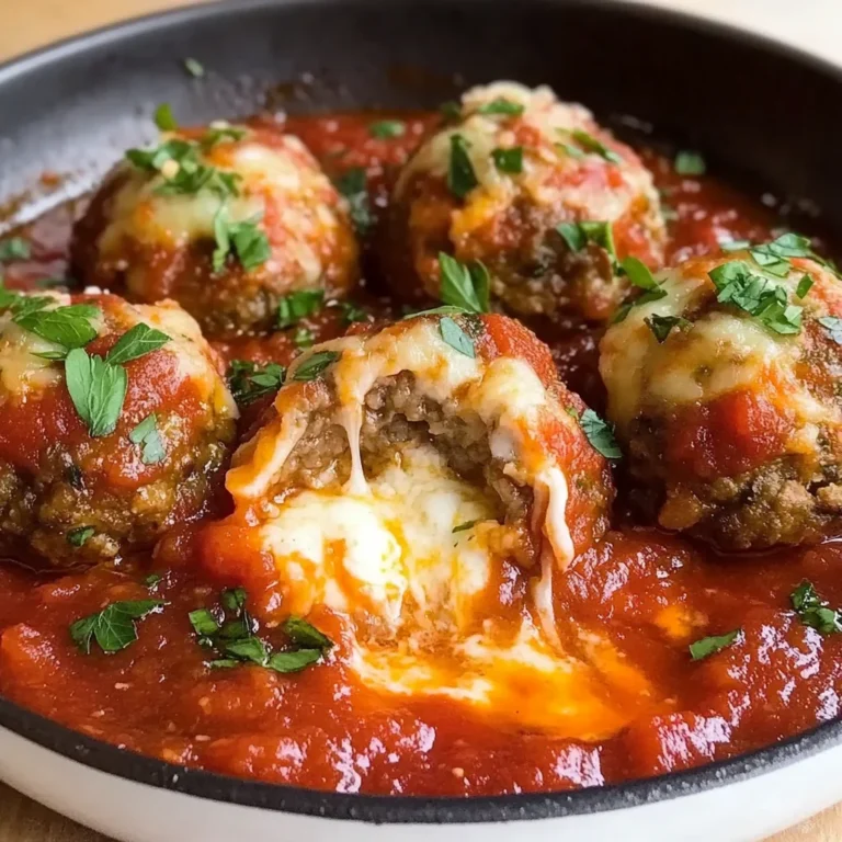 Mozzarella Stuffed Meatballs