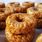 Pumpkin Rice Krispie Donuts