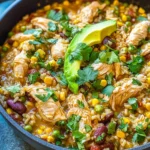 Salsa Verde Chicken & Rice Skillet
