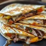 Steak Cheese Quesadillas on Blackstone