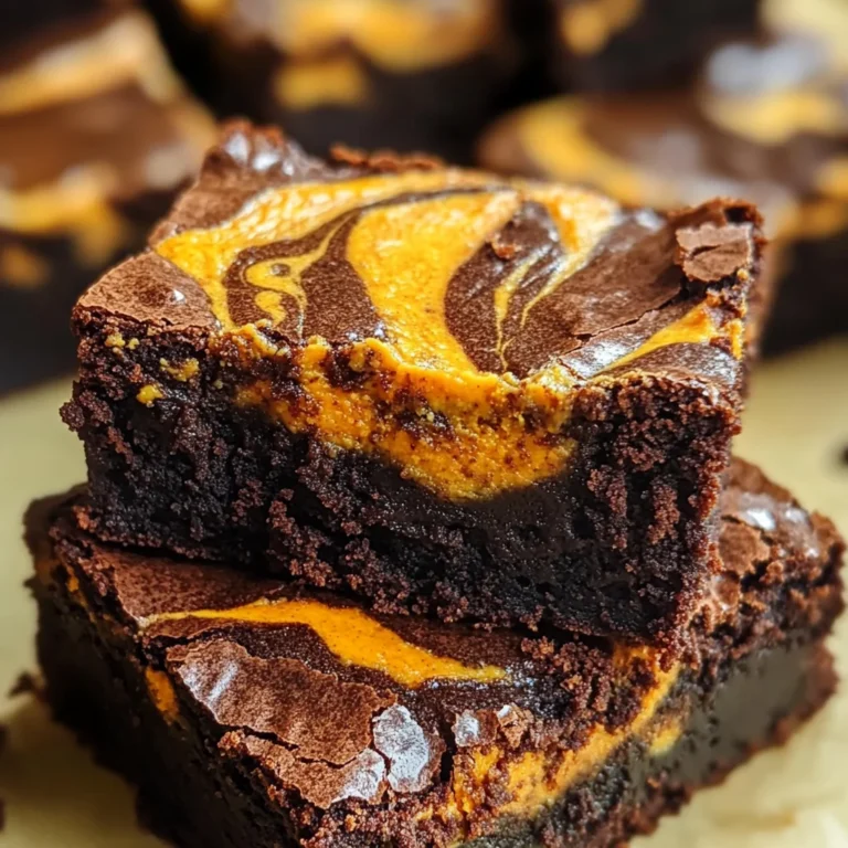 Swirled Pumpkin Brownies