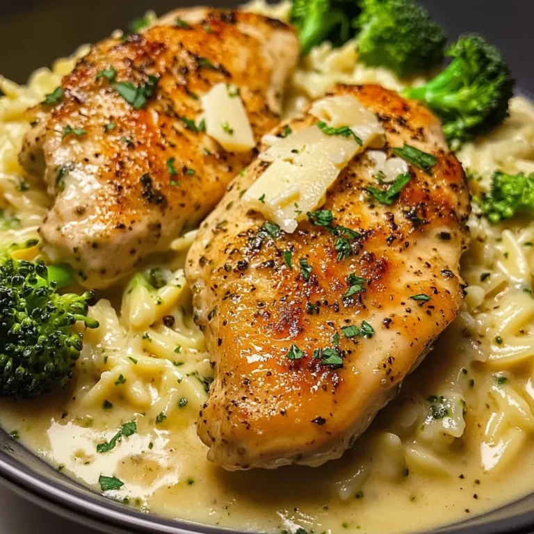 Creamy Chicken Broccoli Orzo Recipe