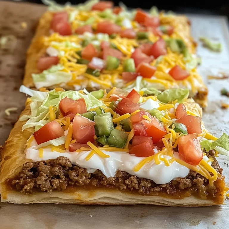 Easy Crescent Roll Taco Pizza - Alrightwithme