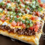 Easy Crescent Roll Taco Pizza - Alrightwithme