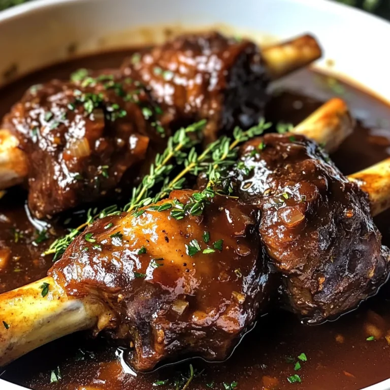 Red Wine Braised Lamb Shanks